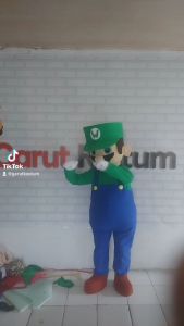 Kostum Maskot Badut Mario Bros Luigi Dewasa Lucu Costume Karakter