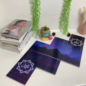 TENNESY HIASAN DINDING KALIGRAFI ALLAH MUHAMMAD LONG LANDSCAPE 15x45CM 3 PANEL WALL DECOR DEKORASI