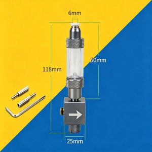 ZRDR | Aquarium CO2 Regulator Dual Meter Solenoid Valve Quick Plug Foam Recorder Control System Fish Tank CO2 Pressure Reducing Valve