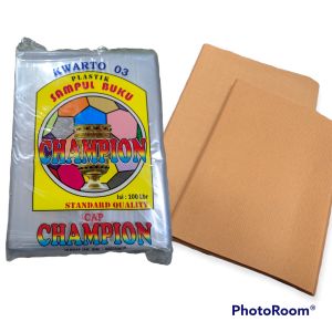 PAKET KERTAS SAMPUL DAN PLASTIK BUKU (10PCS+10PCS)