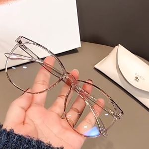 GMLV Kính Khung Lớn Kính đơn Giản Thời Trang Vòng Khung Kính Kính Chống ánh Sáng Xanh Gọng Kính Kính Râm Cổ Kính Mắt