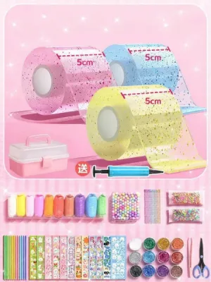 Nano Bubble Sticker Stress Relief DIY Guka Set Double-Sided Tape Squeezable Fun Office Supplies And Consumables