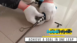 Sewer Dredging Spring Electric Drill Drain Cleaner Machine Extension Sewer Pipe Dredger Cleaning Spring With Connector