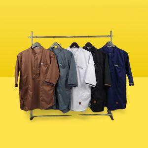 Promo Baju Koko Kurta Lengan Tiga Perempat Bahan Premium Toyobo Pria Muslim Dewasa & Remaja Terlaris