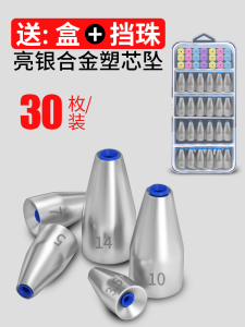 Lure Alloy Bullet Weights Plastic Core Fishing Sinkers for Carp Teasing Hollow Lead Lure Baitcasting Fishing Gear Outdoor