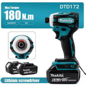 Makita | Makita DTD172 18V Cordless Brushless Impact Drill Rechargeable Electric Screwdriver Handheld Power Tool