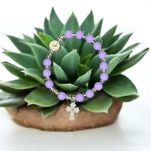 Catholic Jubilee Year 2025 Bracelet Fashionable Religious Commemorative Beaded Cross Charm for Jubilee Year 2025