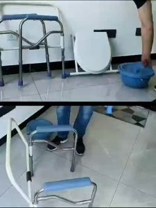 เก้าอี้นั่งถ่าย ผู้สูงอายุ พับได้ ปรับความสูงได้ โครงอลูมิเนียมอัลลอยด์ น้ำหนักเบาไม่เป็นสนิม พับได้แบบพกพาข้างเตียงห้องฐานหนาและกว้างขึ้น บริโภคพูล สถิติการณ์ ไม่สนใจสูงอายุ คุณสามารถปรับความสูงได้ในห้องฐานหนาและกว้างขึ้นได้ สำหรับผ