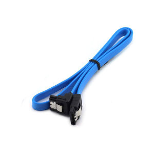 2pcs SATA 3.0 Data Cable 45cm SATA III 6Gbps Cable with Locking Latch Straight to Right Angle 90 Degree for HDD SSD Hard Drive