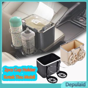 Kotak Tisu Mobil Multifungsi 2pcs Cup Holder Mobil Kotak Organizers Minum Mobil Car Storage Box