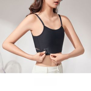 Sports Bra Underwear Flat Seamless Vest Style Chest Shaping Vest for Small Students Summer Essential Nylon Composite Fabric
