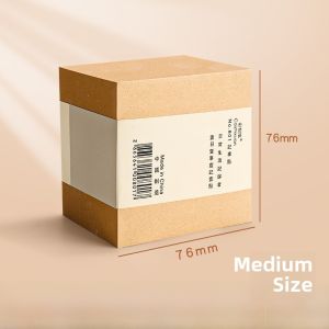 Tearable Office Grade Kraft Paper Sticky Notes Small Strips Strong Adhesive for Students Office Self Adhesive Message Notebook