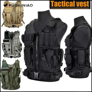 Fuguiniao Multi-Pocket Swat Army Tactical Vest Adult Adjustable Tactical Armor Shirt-Ventilated Outdoor Training Jacket High Quality Tactical Vest