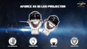 AFORCE X5 3 Inch BI LED Car Projector / Headlamp Projector 55W