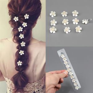 Flower Rhinestone Hair Clip Sweet Sparkling Floral Hairpin Womens Everyday Versatile Side Hair Accessory DIY Hair Ornament