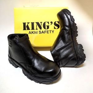 Sepatu Safety Booth Kings Akhi Resleting Kulit Oil Resistant