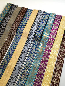 ผ้าตกแต่งขอบผ้าสำหรับผ้าม่านโซฟาสไตล์จีนย้อนยุค ผ้าปะติดปะต่อกลาง ผ้าปักลายดอกไม้ วัสดุอุปกรณ์ DIY สำหรับตกแต่งบ้าน