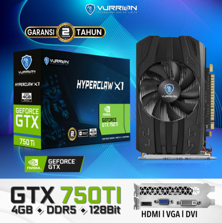 VGA NVIDIA VURRION GTX 750 Ti 4GB DDR5 128BIT ORIGINAL GTX 750Ti