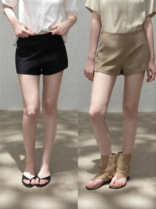 Cantonstory | Black High Waisted Slim Trousers