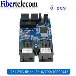 Fiber Switch 2 RJ45 UTP 2 SC Gigabit Fiber Optical Media Converter 2SC 2 RJ45 2G2E Ethernet PCBA Board