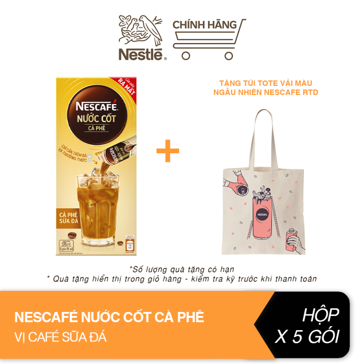 NESCAFÉ Nước Cốt Cà Phê vị Café Sữa Đá (Hộp 5 Gói) | Lazada.vn