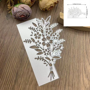 1pcs Flower Bouquet Edge Border Metal Cutting Dies Stencils for DIY Scrapbooking Card Making Album Envelope Decoration Template