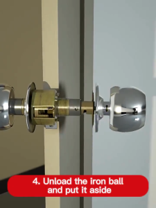 Stainless Steel Ball Lock Indoor Door Knob With Keys For office door locks Security lock door