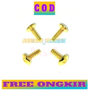20 PCS BAUT BODY HONDA MATIC 4×12 GOLD BAUT COVER MOTOR HONDA MATIC VARIO BEAT BEAT STREET SCOOPY UKURAN 4×12 WARNA GOLD