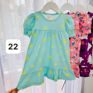 Váy thun cotton tay búp VNXK bé gái