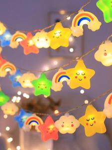 XINGX Cloud Led Small Colored Lights Flashing Light Bedroom Decorative Light Kids Tent Light Room Birthday Stall Decorative Light