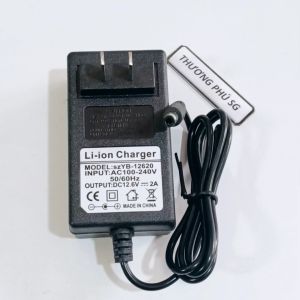 Adapter sạc Pin Li ion 12.6V - 2A cho Pin khối như máy khoan bắn vít.. điện áp 9.6V - 12V (Đầu cắm 5.5mm x 2.1mm)
