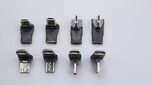 YanXi 1Piece 90 Degree Left and Right and Up and Down Angled Micro 5pin Female to Micro USB Male Data Adapter Connector Plug