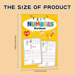 Practice Book for Numbers 0-30 Drawing Book Pen Control Calligraphy Practice Home and School Learning Workbook Mathematics
