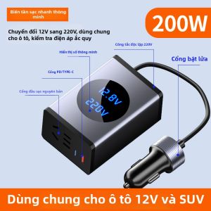 Bộ Chuyển Đổi Nguồn Cao Công Suất Nạp Nhanh 12V 24V sang 220V