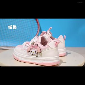 New Kids Shoes for Girls Velcro Kuromi Sapatos for Kids Girls Kuromi Board Shoes Comfortable Causal Korean Style Shoes Casual Shoes for Kids Girl   Breathable Sports Shoes for Children