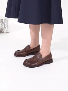 Giày Loafer Dễ Mang Đế Mềm Vintage