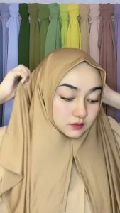 Hijab segi tiga oval instan jersey premium