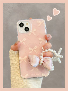 Double Layer Protection Diamond Silicone Phone Case for  15 pro Max Cute Butterfly Knot with Chain Not Crash Ins Style