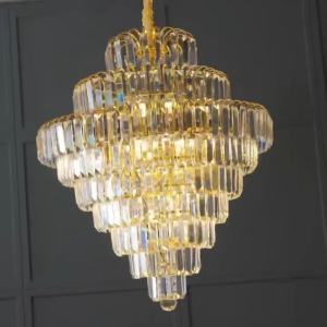 Lampu Gantung Nordic Kristal Mewah aesthetic Emas Led  Chandelier ruang tamu  Kamar Tidur Ruang Makan Bar Cafe Lampu Hias Gantung