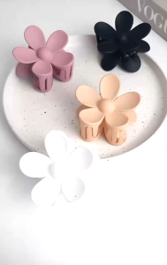 Matte Flower Hair Clip Claw Hair Pin Korea Style Pin Penyepit Rambut Hair Accessories Flower Bunga哑光韩式花朵小发夹