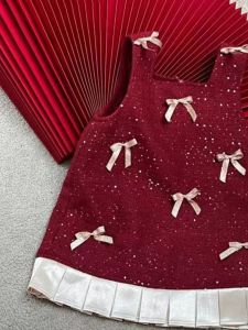 Váy Công Chúa Lót Lông Cừu Cho Bé Gái Sinh Nhật Mùa Đông Mới Về Váy Cotton Phong Cách Hàn Quốc Thường Ngày