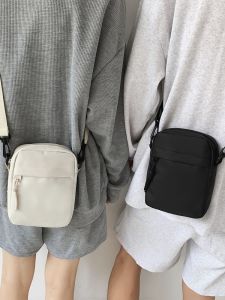 Túi Đeo Chéo Đơn Giản Màu Trơn Phong Cách Nhật Bản Cổ Điển Túi Đựng Điện Thoại Di Động Cho Nam Túi Đeo Vai Đơn Giản Mùa Hè Mới Túi Đeo Chéo Thường Ngày