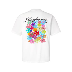 Wehoney Floral Diamond Pearl Pure Cotton Loose Short Sleeve round Neck T-Shirt Youth Summer Casual Top Quality Fabric Tshirt