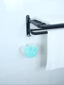 Holeless Bathroom Towel Rack