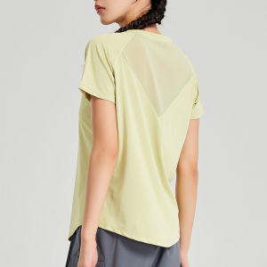 Áo Tập Yoga Nhanh Khô Thoáng Khí Mỏng Tay Ngắn Rộng Rãi Cho Nữ Chạy Bộ Thể Dục Thể Thao Áo Trên Cơ Thể Mùa Hè 2024