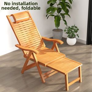 Portable Foldable Chair with Footrest for Seniors