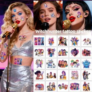 25pcs cartoon hunting womens group tattoo stickers KPop advanced color cartoon graffiti creative tattoo stickers S party gifts