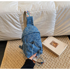TANFAN | Retro Denim Crossbody Bag Large Capacity