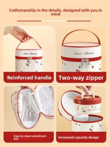 YOULUNMEI | Túi Giữ Nhiệt Hộp Cơm Bento Dày Có Phủ Nhôm Cho Nhân Viên Văn Phòng