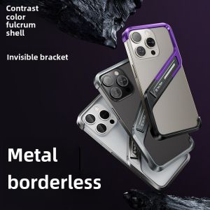 เคสโทรศัพท์มือถือแบบโลหะผสมอะลูมิเนียมสำหรับ iPhone 16 15 14 13 12 pro MAX ชาร์จแบบดูดซับแม่เหล็ก ป้องกันรอยขีดข่วน